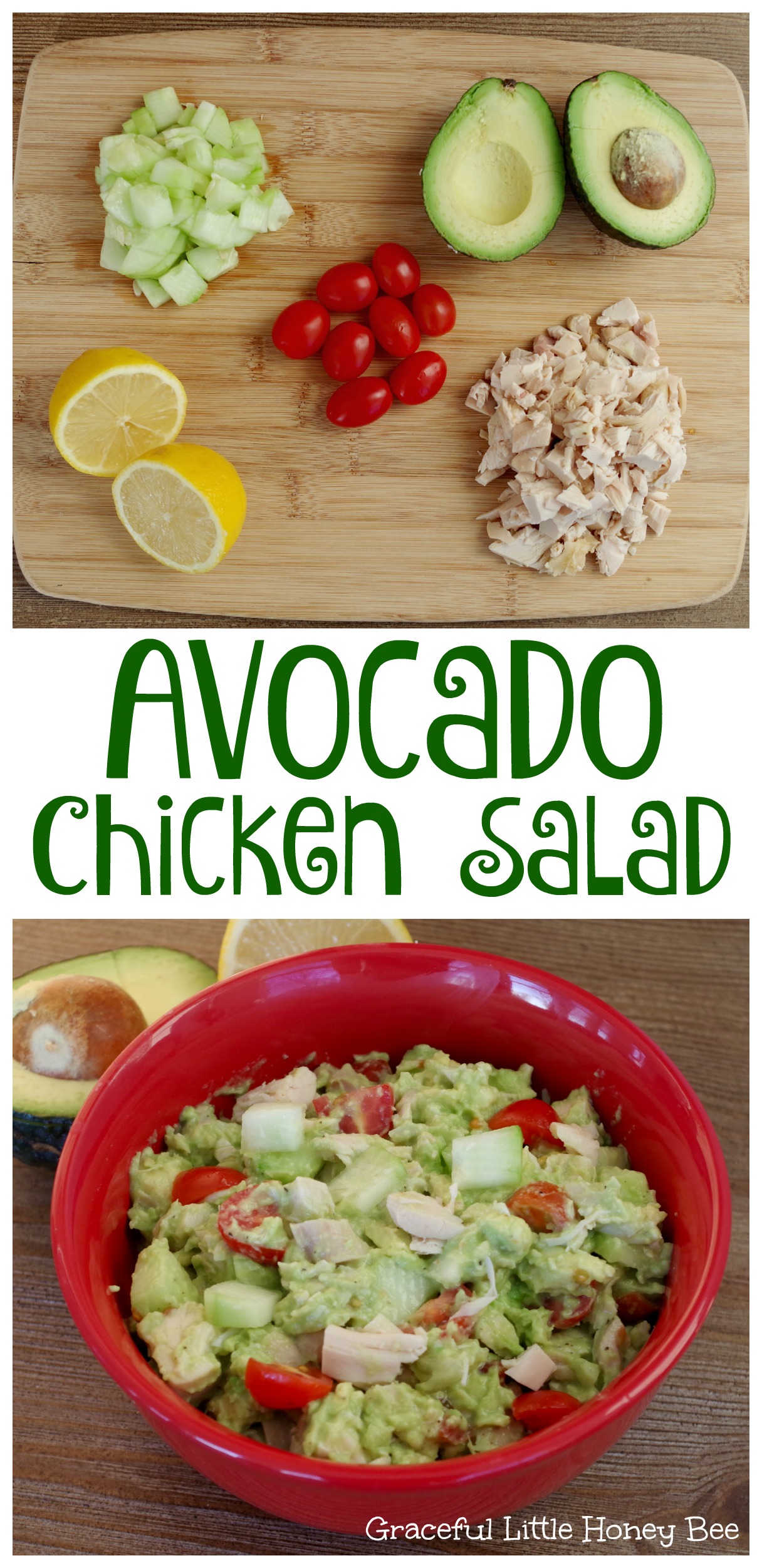 Healthy Avocado Chicken Salad Graceful Little Honey Bee