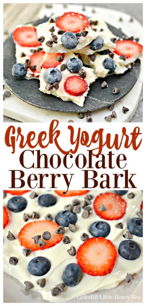 Greek Yogurt Chocolate Berry Bark - Graceful Little Honey Bee