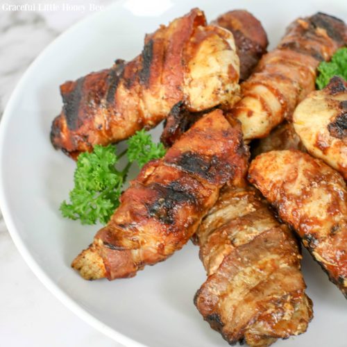 Grilled bacon wrapped chicken sale