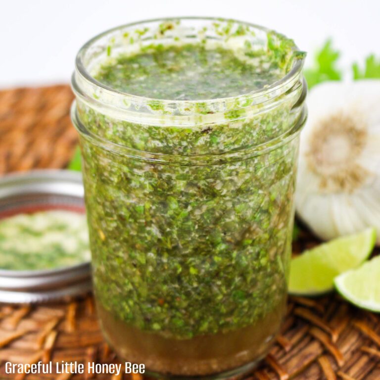 Cilantro Chimichurri Sauce - Graceful Little Honey Bee